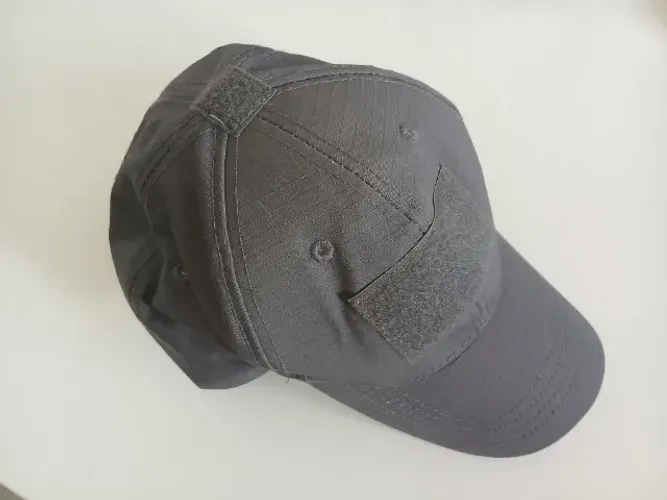 Boné Tático Militar Rip Stop Com Velcros Cor Cinza Tamanho U