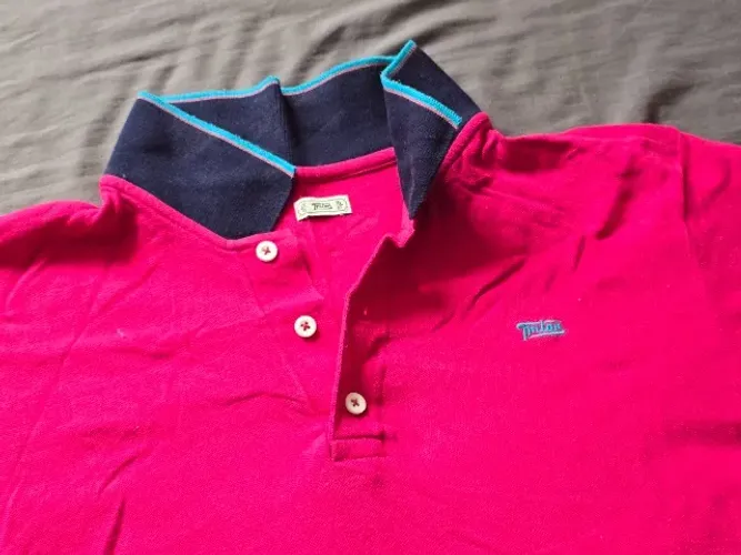 Camisa polo Triton original :: 100% algodão :: tamanho P :: unissex rosa