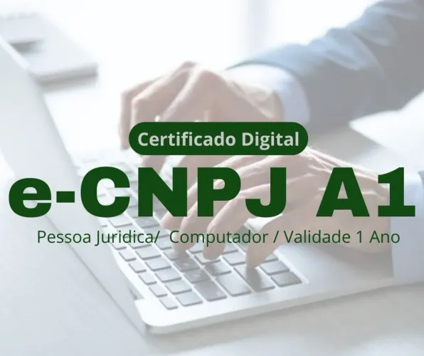 R$ 109. Certificado Digital e-CNPJ A1 - Pessoa Jurídica