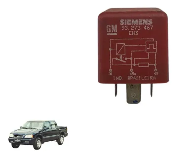 Rele Auxiliar Farol Chevrolet Corsa S10 1995 1999 2000 2010