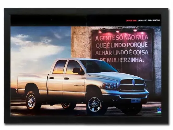 Pickup Ram 2500 - Quadro / pôster decorativo com propaganda ou matéria original de revista