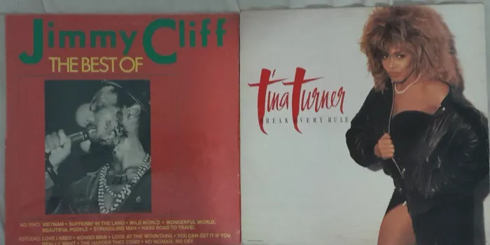 2 Discos Vinil Jimmy Cliff The Best Of reggae Tina Turner Freak Very Rule Rock Fret Grátis