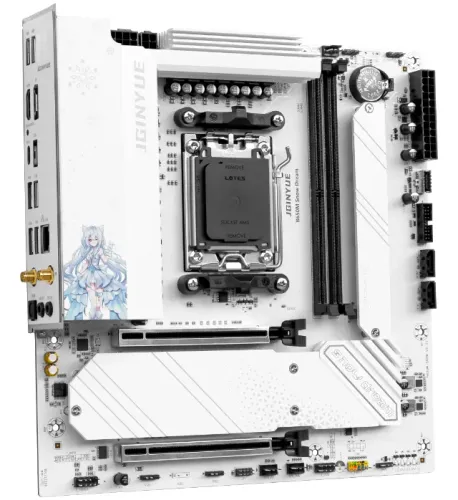 Placa-Mãe JGINYUE B650M Snow Dream AM5 DDR5