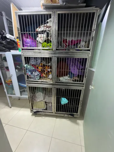 Gaiola Inox para clínica veterinária ou pet shop