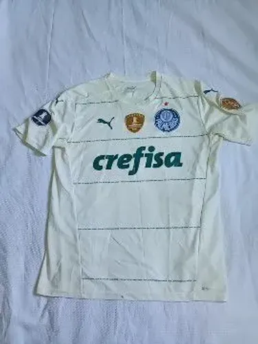 Camisa Palmeiras 2022 Branca Com Patch Libertadores Tamanho G (Veste M)