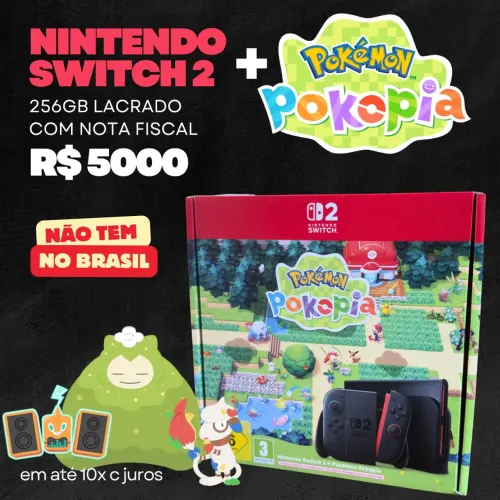 NIntendo Switch 2 + Pokemon Prokopia Lacrado +Nota fiscal 