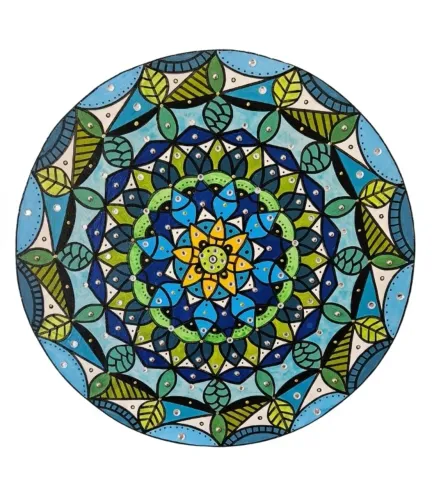 Mandala Artesanal em Madeira (50 cm) - NOVA