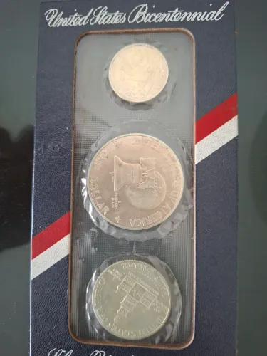 Moedas Prata Bicentenário da Independencia dos Estados Unidos 1976