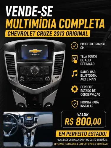 ? VENDE-SE MULTIMÍDIA ORIGINAL CHEVROLET CRUZE 2013 ?