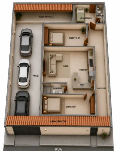 Casa 3 quartos em Pelotas, para reforma!