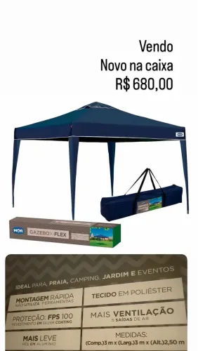 Tenda Nova na Caixa