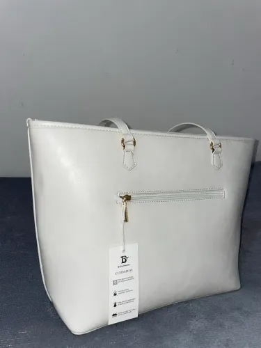 Bolsa branca de couro sintético Bella Paulla 