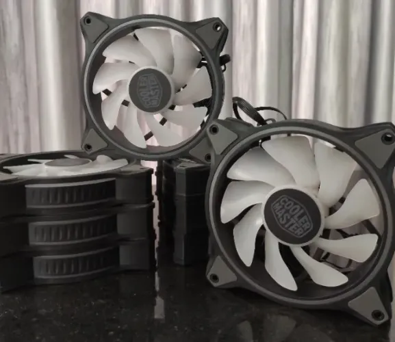 KIT 8 Fan Cooler Master RGB 120mm - Preto