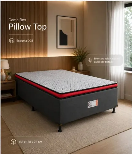 Cama pillow top casal