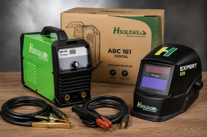 Máquina De Solda Hsoldas Arc161 7.8kw + Máscara Automática