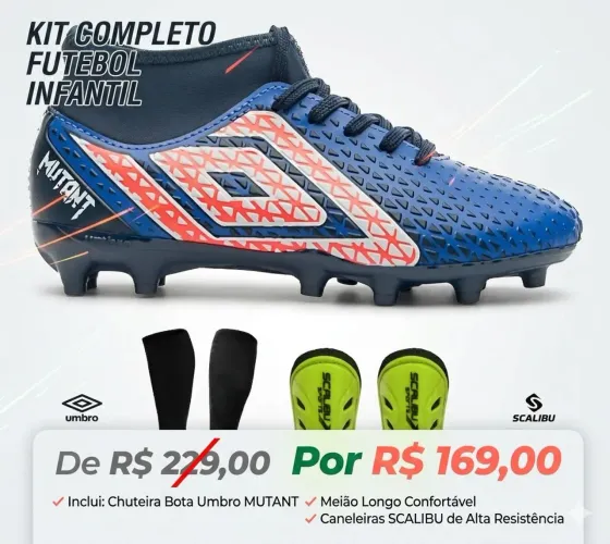 Chuteira bota umbro infantil 