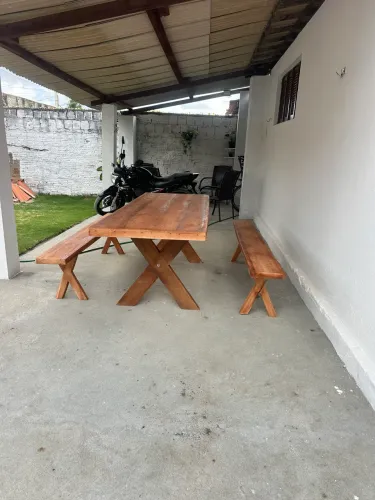 Mesa Rústica Maciça Top Entregar Grátis 