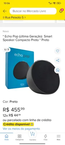 Alexa caixa sóm inteligente