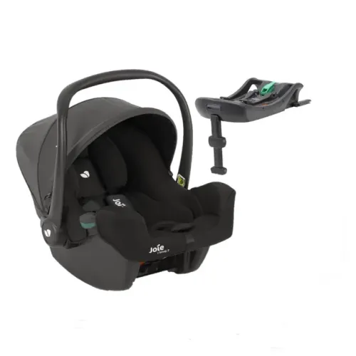 Kit Bebê Conforto Joie I-Snug 2 Preto Shale e I-Base Isofix