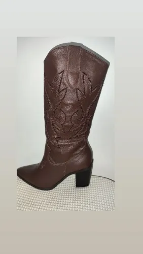 Bota Feminina Country Coro Legitímo Marrom