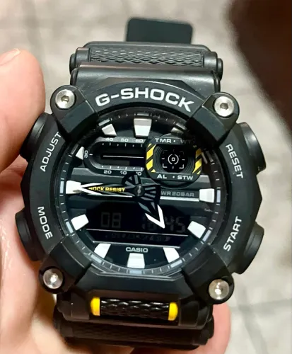 G-SHOCK GA-900/PRETO COM AMARELO - IMPECÁVEL ?