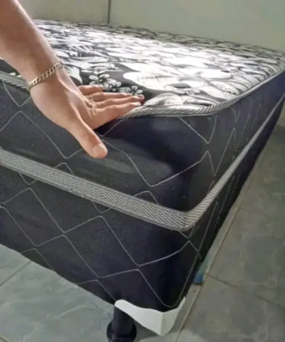Cama box casal com colchão espuma D33