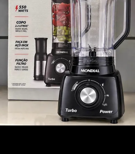 Liquidificador Mondial Turbo Power produto LACRADO