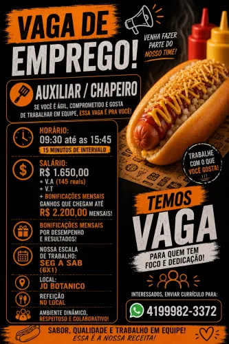 VAGA DE EMPREGO COZINHA 