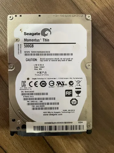 HD Notebook 500GB Seagate