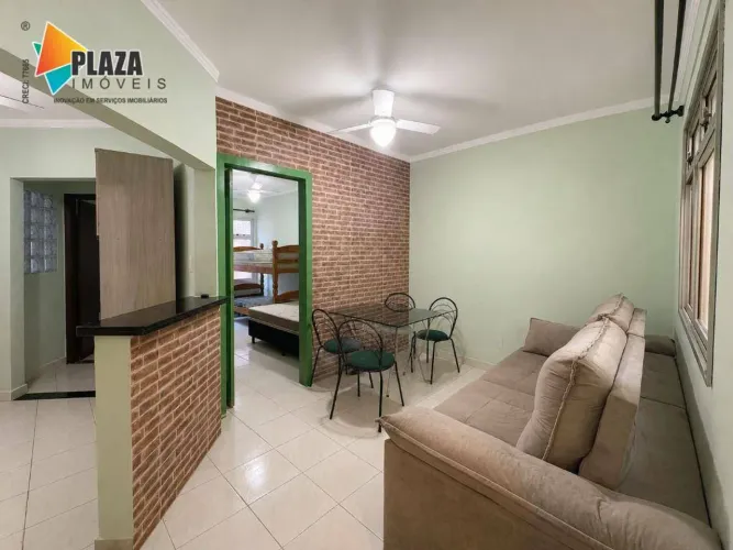 Apartamento mobiliado e com 1 quarto para alugar R$ 2500 - Canto do Forte - Praia Grande S