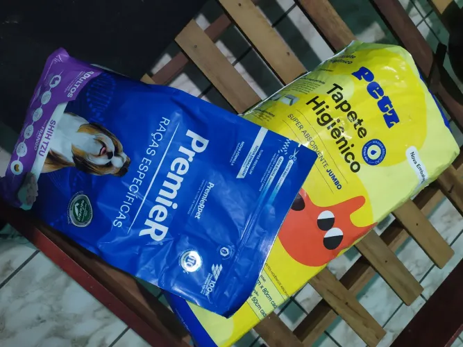 kit ração e tapete higiênico