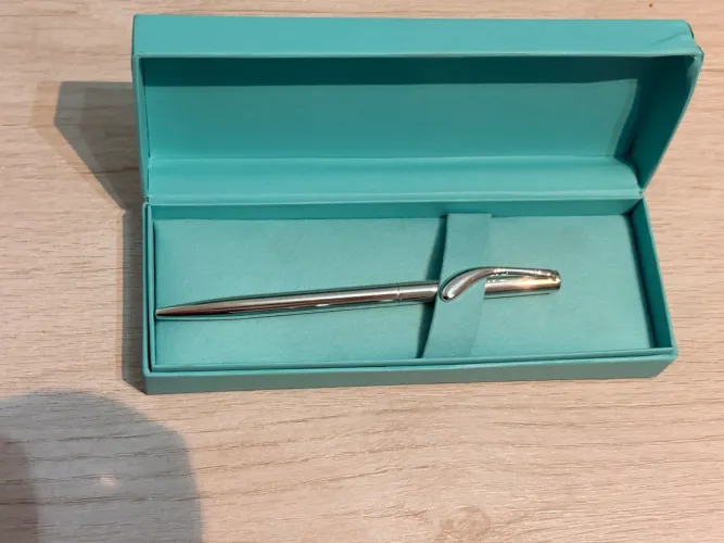 Caneta De Prata Retrátil Tiffany Prata