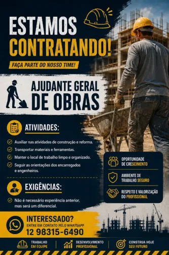 AJUDANTE GERAL DE OBRAS