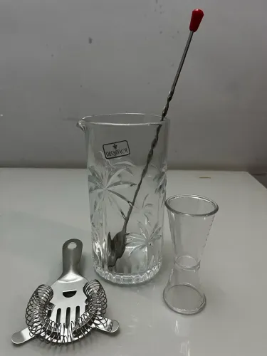 Kit Mixing Glass 750ml Vidro Transparente LHermitage para Cocktails