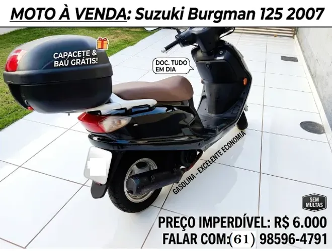 Burgman 125 Preta 