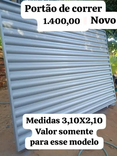 PORTÃO DE CORRER NOVO COMPLETO SÓ INSTALAR