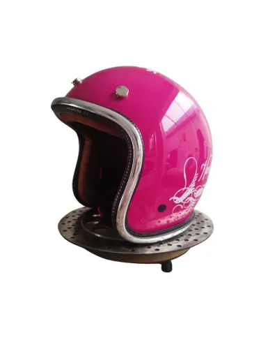 Capacete Feminino Rebaixado Aberto Custom Rosa - Papaléguas Helmets