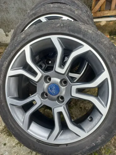 Jogo Rodas Liga Leve Aro 17 Ford 4x108 + Pneus 205/50 Zerados