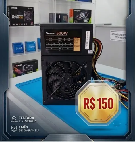Fonte Real de 500W (Garantia)