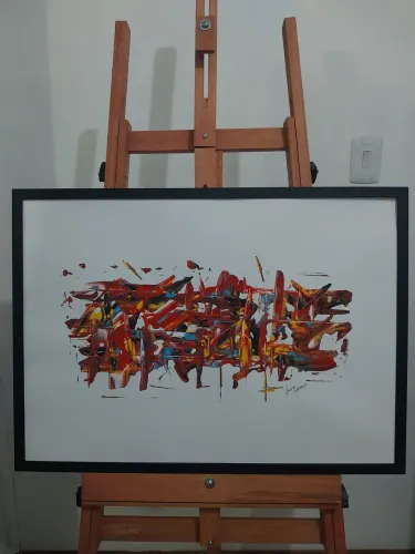 Quadro pintado à mão 70cm×50cm/ pintura espatulada. Novo