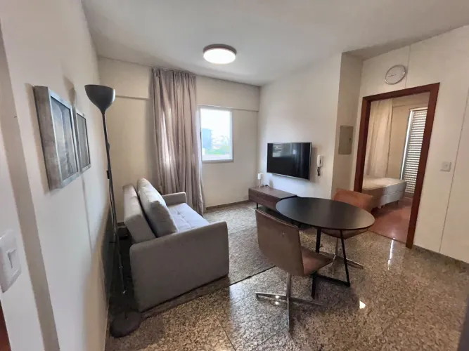 APARTAMENTO MOBILIADO PARA LOCAÇÃO FUNCIONÁRIOS 1 QUARTO 1 SUÍTE 1 VAGA