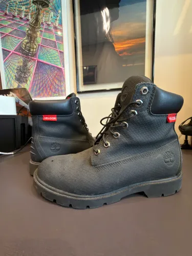Bota Timberland + Helcor Preta de borracha. Tamanho us 8,5 / br 41