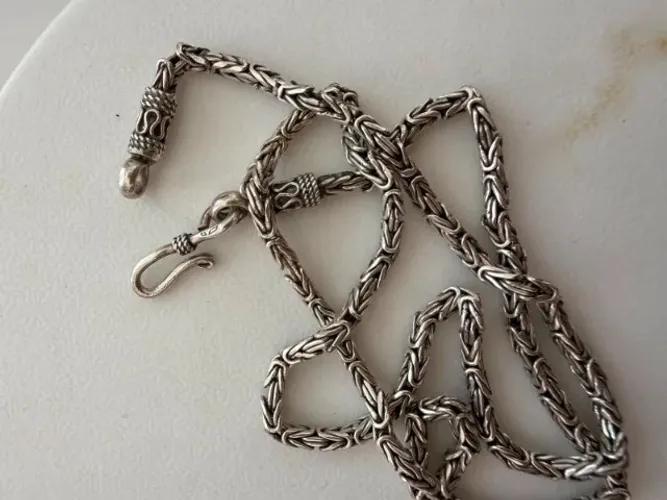 corrente de prata 925 bali ponto peruano 3~4mm 48cm 20g
