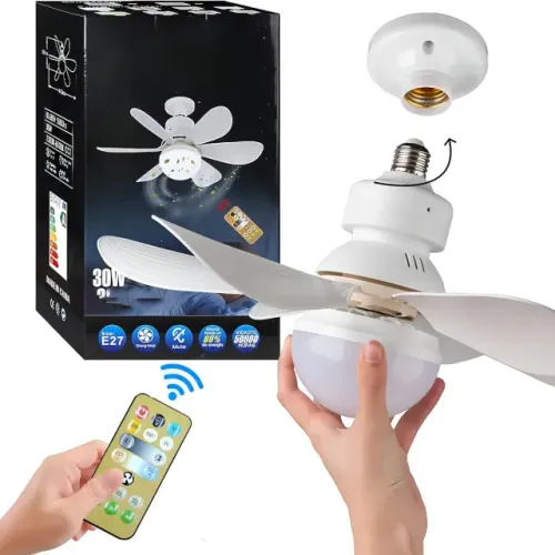 Ventilador de Teto Silencioso LED com Controle - Entrego Grátis