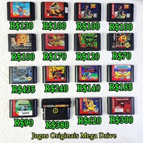 Jogos Mega Drive Originais. Truxton, Batman, X-Men 2, Toy Story, Vectorman 2, General Chao