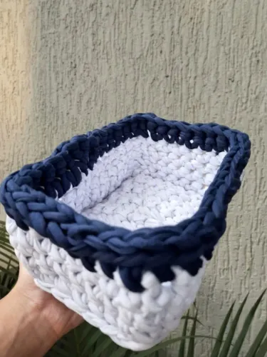 Cesta de crochê 