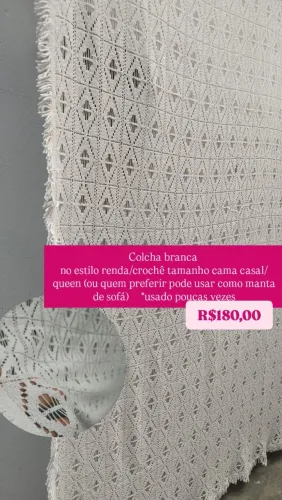 Colcha estilo renda/crochê