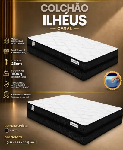 Colchão de Casal Molas ensacadas - Novo- De 1.699,99 por 999,99 Pix