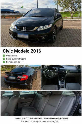 Honda Civic Sedan LXR 2.0 Flexone 16V Aut. 4P 2016