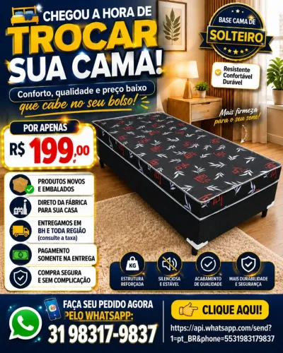 Cama box de solteiro